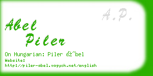 abel piler business card